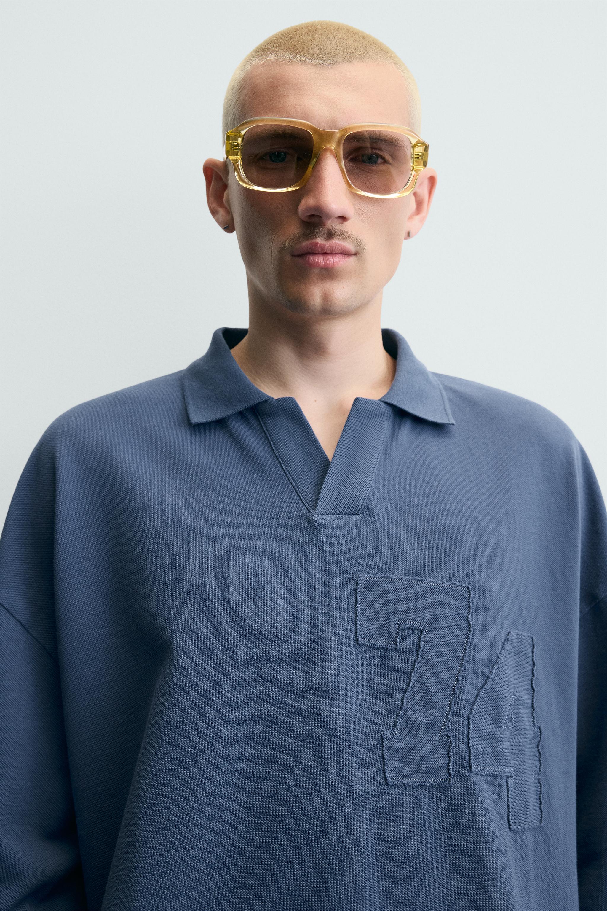 RELAXED FIT NUMBER PATCH PIQUÉ POLO